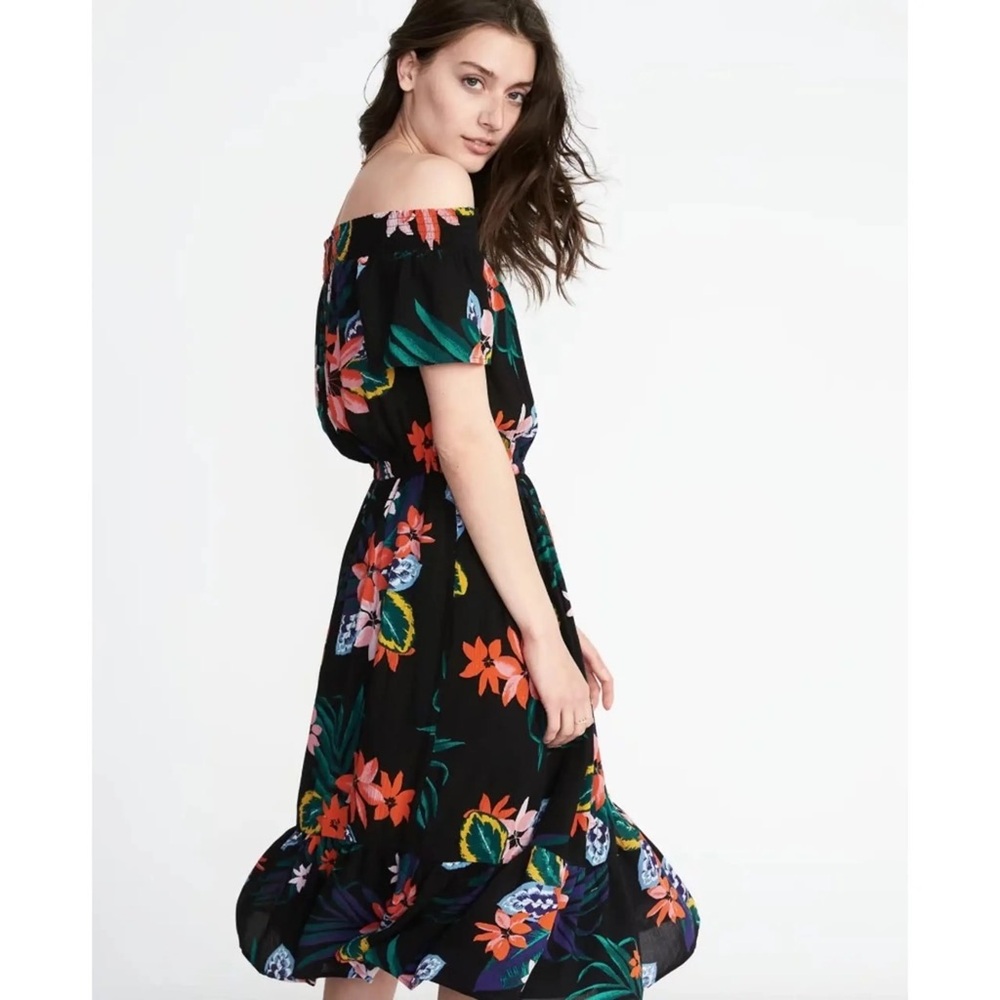 Old Navy Off-Shoulder Floral Summer Midi Dress-Small